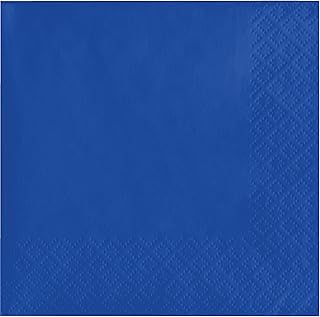 Creative Converting Cobalt Beverage Paper Napkin, 5" x 5", Blue (319024)