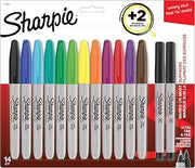 Sharpie Fine Point Permanent Marker Set - 12 Assorted Fine Point Markers plus 2 Ultra Fine Point Markers