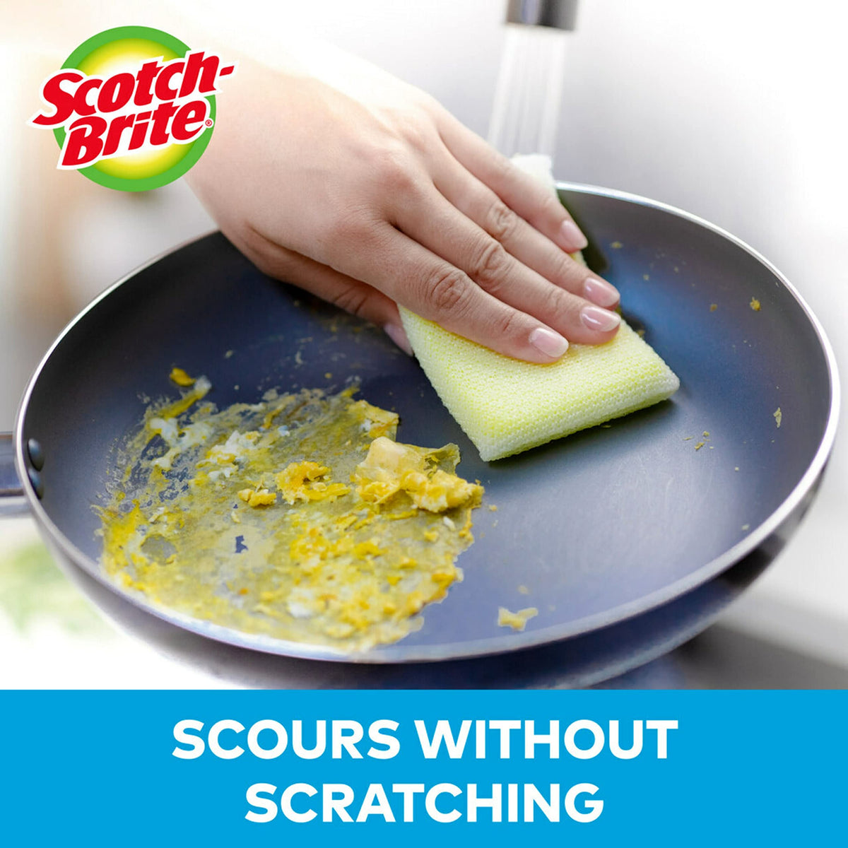 Scotch-Brite Dobie All Purpose Cleaning Pads – Non-Scratch Dish Sponge with Durable Nylon Mesh for Kitchen and Household Cleaning – 4.3" x 2.6" x 0.5", 24-Pack