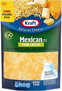 Kraft Shredded Mexican Style 4 Cheese Blend (16 oz Bag)