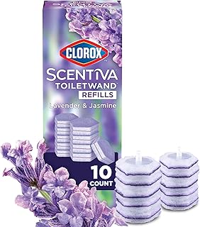 Clorox Scentiva ToiletWand Refills, Lavender and Jasmine, 10 Count