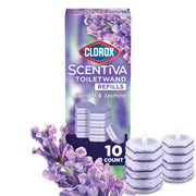 Scentiva ToiletWand Refills by Clorox – 10 Count (Pack of 1), light blue, Model 65837