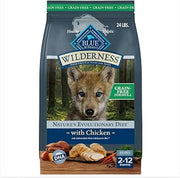 Blue Buffalo Wilderness Chicken Puppy Dry Dog Food, Grain-Free, 24 lb