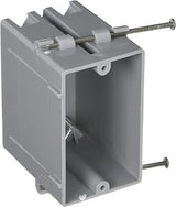 RACO 7820RAC 3-1/4-Inch Deep Non-Metallic Cable Electrical Box with 4 x NMSC Clamps, Gang and 2 x Captive Nails, 2-1/4-Inch x 3-19/32-Inch