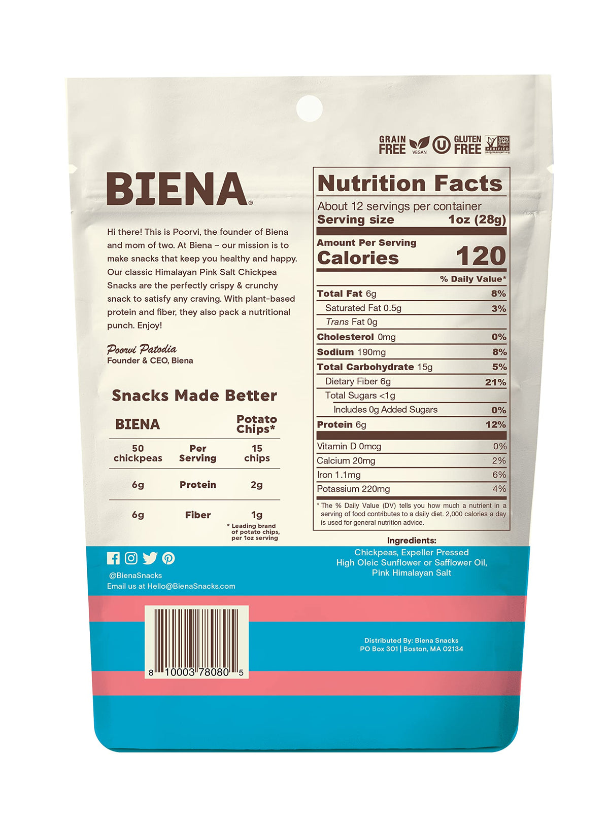 BIENA Himalayan Pink Salt / 2 Pack / 1 Vegetable