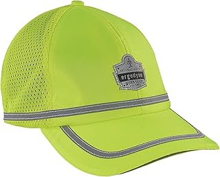 Ergodyne mens High Visibility, Reflective Hat Cap, Lime, One Size US