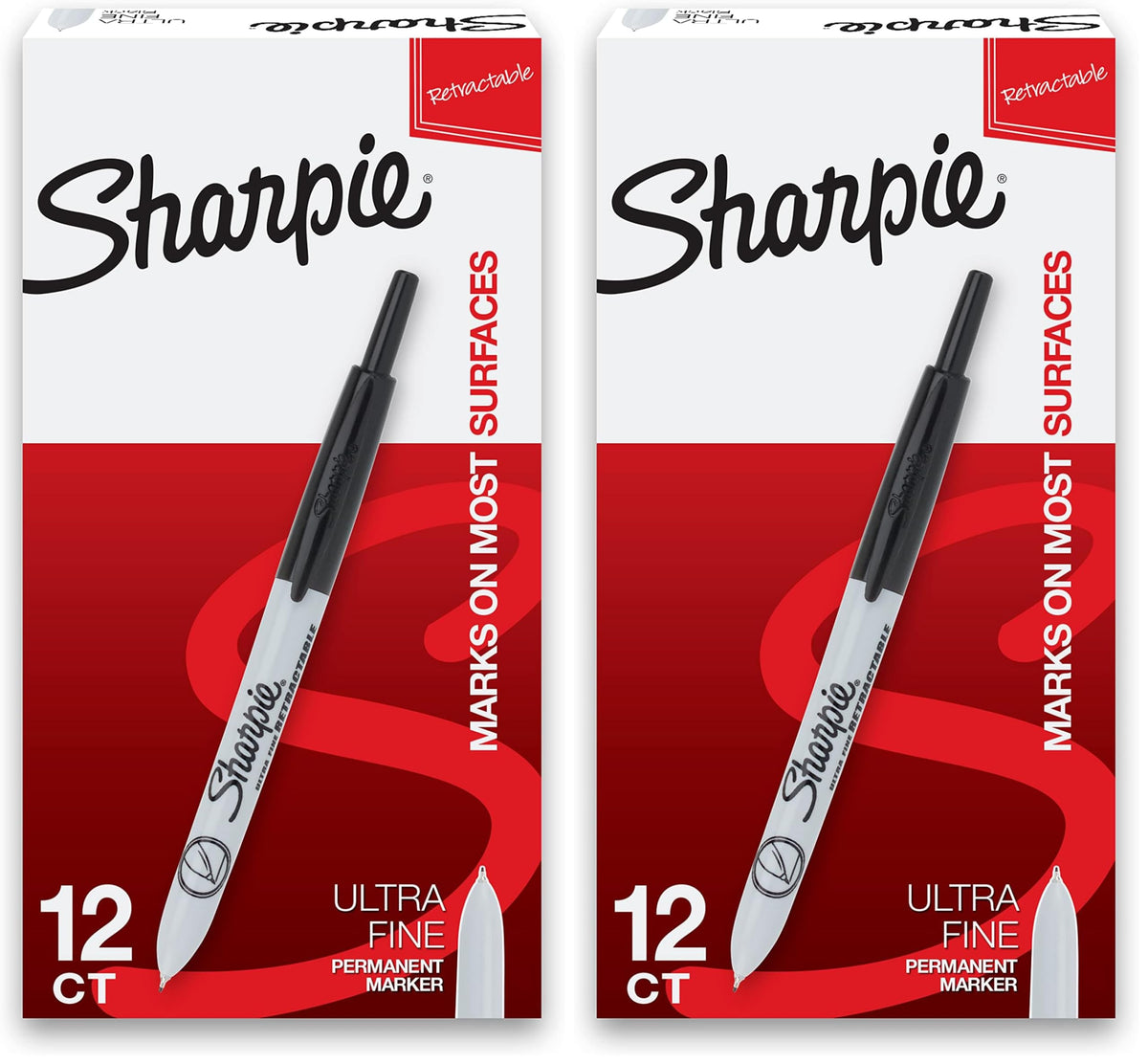 Sharpie 12-Count (Pack of 2) / 12 Count Black / Black Permanent Markers