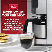 Aroma Tocco Thermal 8-Cup Drip by Melitta – 8 Cups, Plastic, Black and Stainless Steel, Model COFFEE MAKER