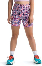 The North Face Girls Never Stop Bike Short, M, Radiant Poppy Maze Floral Print