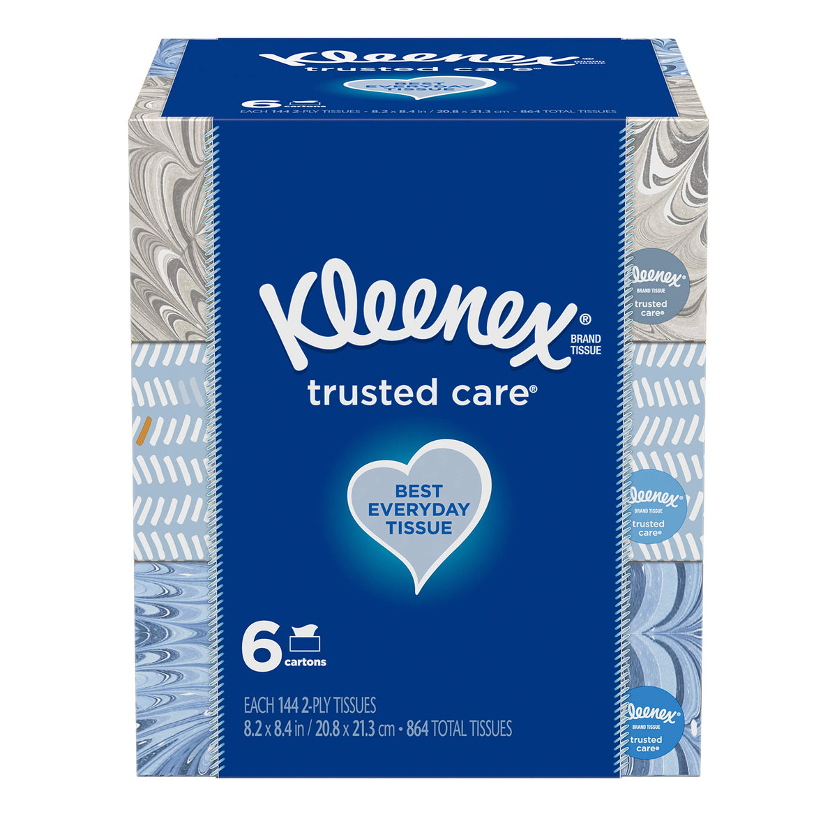 Kleenex White / 144 Count (Pack of 6) / 5 packs (6 boxes) Box Tissues