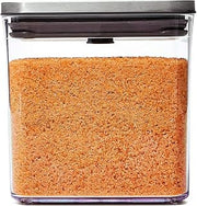 OXO Steel POP Container Big Short Sqaure - 2.8 Qt for Cereal, Grains and More Grey (Pack of 8)