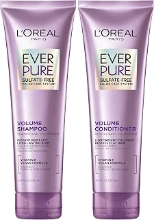 Volume Sulfate Free Shampoo and Conditioner for Color-Treated Hair, EverPure, 8.5 Fl Oz (Set of 2)