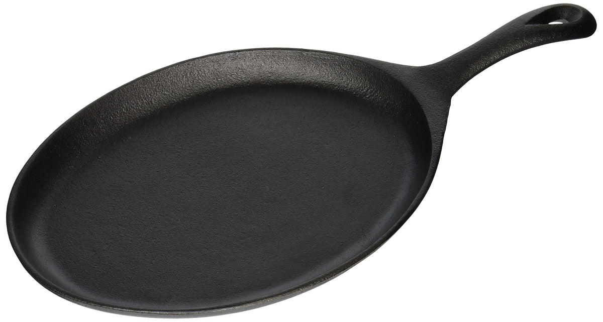 Browne Cast Iron Skillet with Handle by Browne Foodservice – 9-1/2 by 7-Inch, 1.0 pounds, Cast Iron, Black, Model 573722
