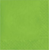 Creative Converting Touch of Color 2-Ply 50 Count Paper Lunch Napkins, Fresh Lime - 663123B | Green 2-ply Napkin Made of Soft and Durable Tissue, Solid Color Napkins for Parties, Holidays, Birthdays, and Everyday Use