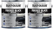 Rust-Oleum 350 Fibered Black Roof Coating, Gallon, 2 Pack