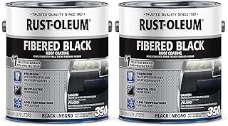 Rust-Oleum 350 Fibered Black Roof Coating, Gallon, 2 Pack