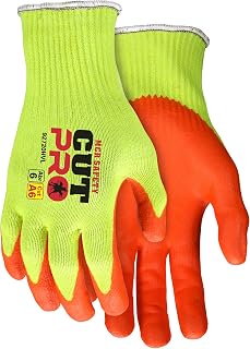 MCR Safety 92720HVXXL Cut Pro 10 Gauge HyperMax Work Glove, Cut Protection, Nitrile Foam Coated Palm & Fingertips, XX-Large