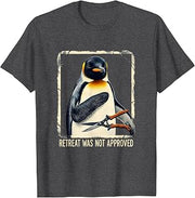 Retreat Was Not Approved Funny Emu Tactical Bird Meme T-Shirt