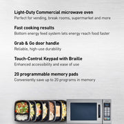 Panasonic 1000W, 0.8 Cu. Ft. Capacity, 5" / NE-1054F / Stainless Commercial Microwaves