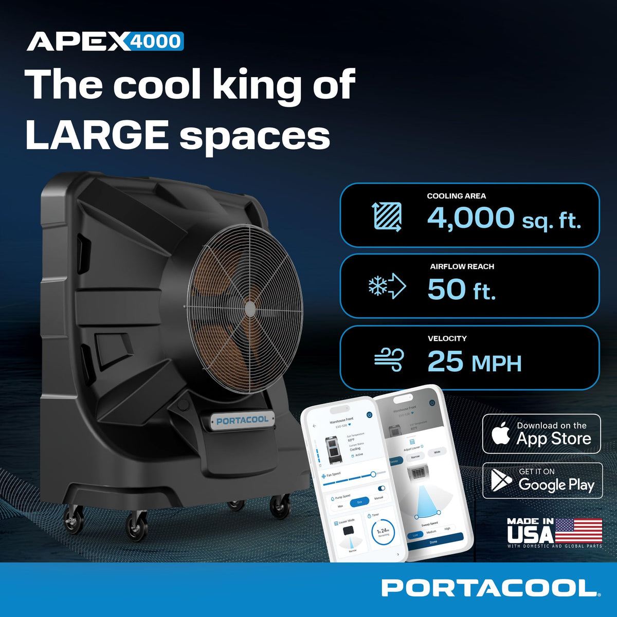 Portacool 4000 SQ. FT. / Black / 1 Portable