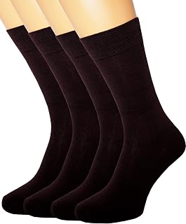 RONDO Thin Breathable Lightweight Cotton Mens Dress Socks - Mid Calf Socks Super Soft Crew Leng Sock size 10-12