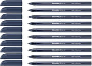 Schneider Vizz 102223 Midnight Blue Ballpoint Pen for Easy and Quick Writing - Ink Colour Barrel - Medium Line - Pack of 10