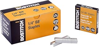 Bostitch Office B8 PowerCrown Staples, 0.25 Inches, 10,000 Total in 10 Separate 1,000 Count Boxes (SB8-10M)