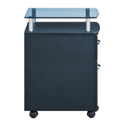 2‑Drawer Rolling File Cabinet with Lock by Techni Mobili – Regular, Glass, Graphite, Model RTA-S06-GPH06