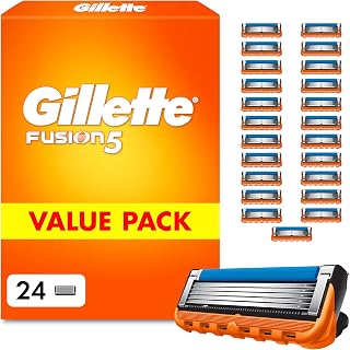 Gillette Fusion5 Razor Refills for Men, 24 Pack