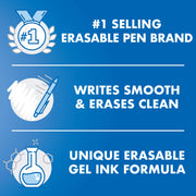 FriXion Clicker Erasable Gel Pens, Fine Point 0.7 mm, (Pack of 12, 144 Count Total), Black by PILOT – 12 Count (Pack of 12), Ink, Black, Pack of 12, Model 18505