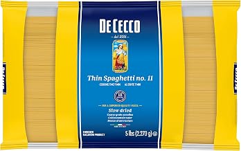 De Cecco Semolina Pasta, Thin Spaghetti No.11, 5 Pound (Pack of 4)
