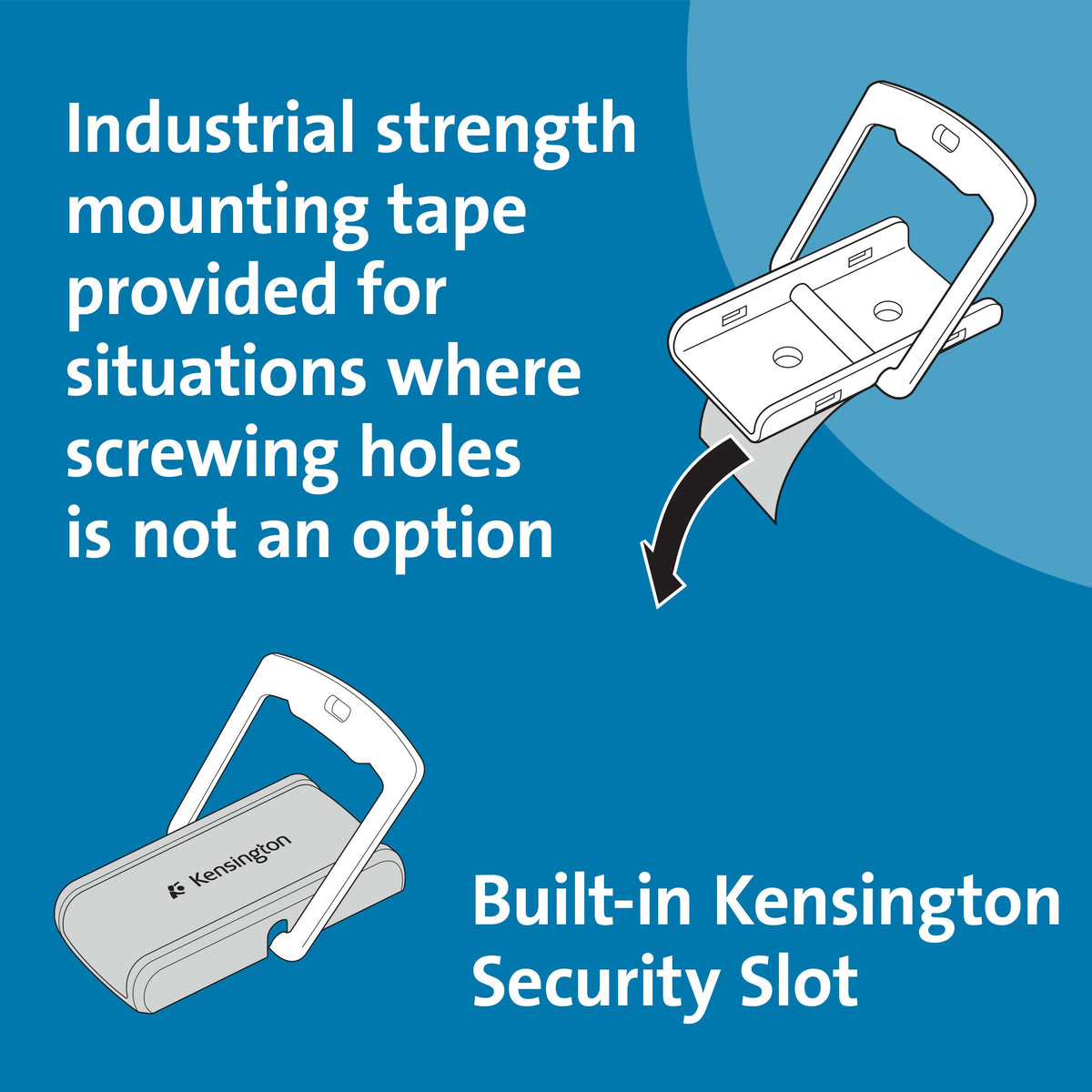 Kensington 1 Count (Pack of 2) / Desk Mount / Grey Security Locks
