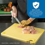 Carlisle Sanitary Maintenance B378727 Saf-T-Grip Cutting Boards Green - 15 x 20 x 0.5 in. by San Jamar – 20"L x 15"W, Plastic, Green