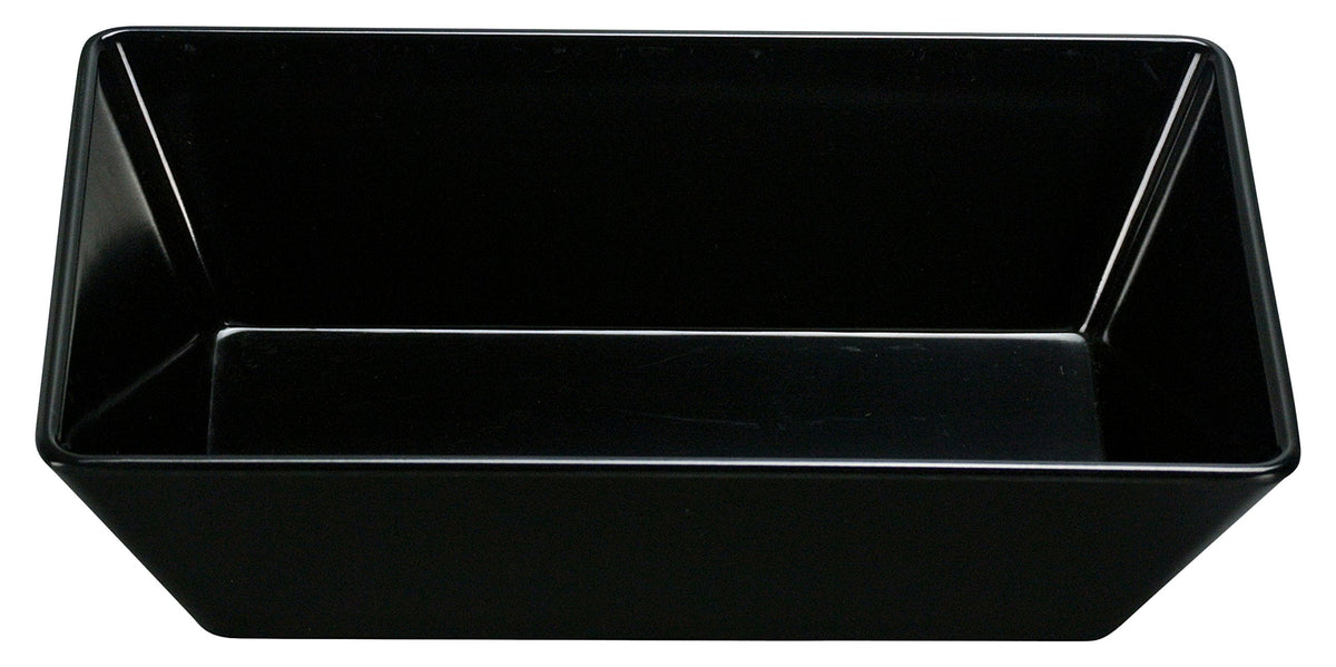 Rome Rectangular Deep Plate by Yanco – Melamine, Black, Pack of 24, Model RM-610BK