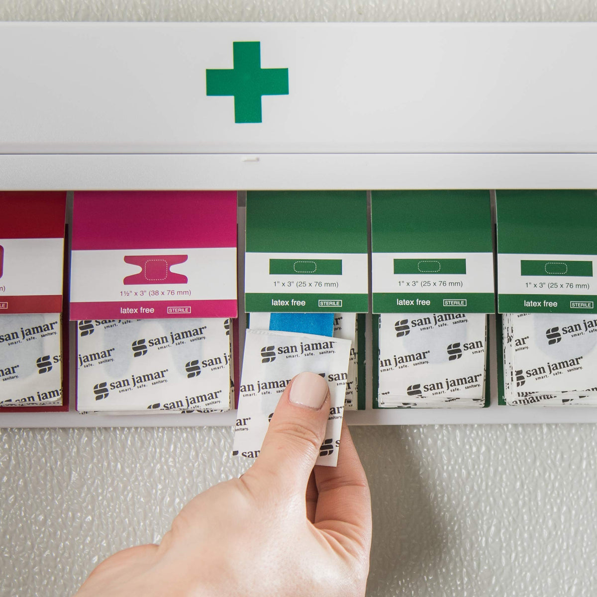 Metal Detectable Bandage Refills by San Jamar – Strip, Metal, Green, Model MKBR901