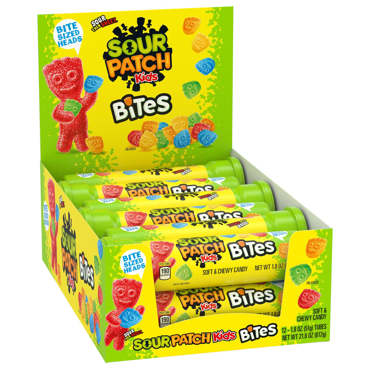 Bites Soft & Chewy Gummy Candy by Sour Patch Kids – 21.6 Ounce, Pack of 12
