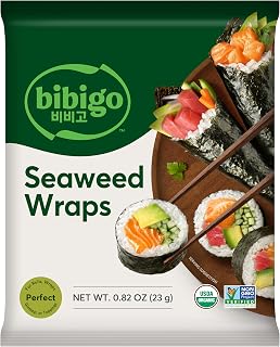 bibigo Organic Seaweed Wraps, 0.82 Ounce (Pack of 12)