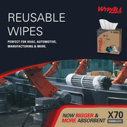 Wypall 96 Count (Pack of 10) / White / X70 Medium Duty Cloths Disposable Wipes