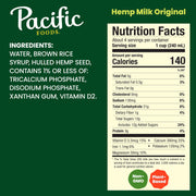 Pacific Foods Unflavored / 32 Fl Oz (Pack of 4) / Original Hemp Milk