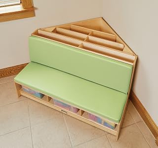 Jonti-Craft 53450JC Corner Literacy Nook-Key, Lime Green