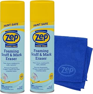 Zep Home Pro Foaming Scuff & Mark Eraser 18 oz (2 Units) & Blue Rag