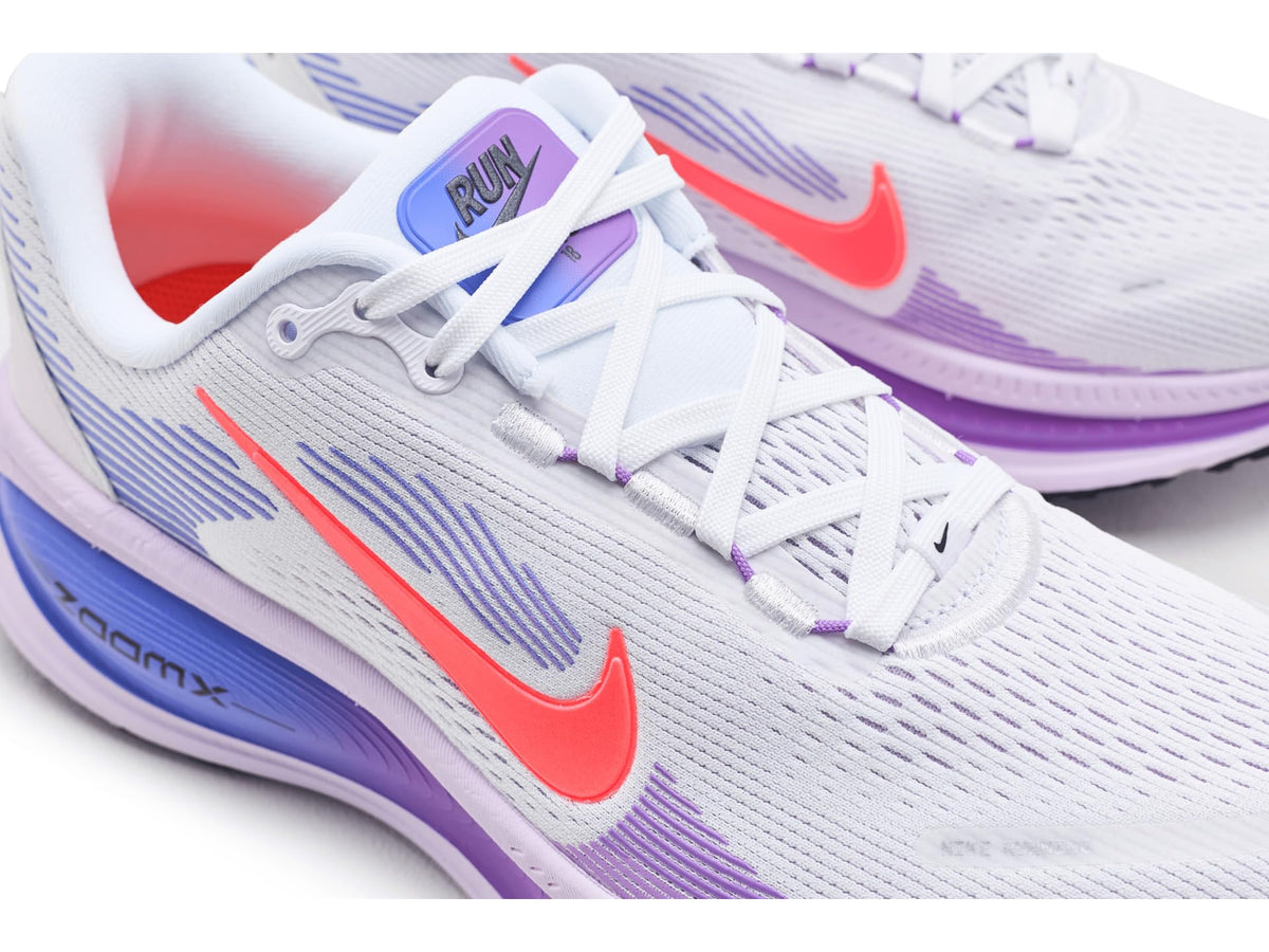Womens Vomero 18 White/Hot Lava/Violet Mist/Sapphire 6.5 Wide by Nike – 6.5 Wide, White/Hot Lava/Violet Mist/Sapphire, Model HM6804/IF0515-112