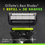 Gillette 6 Count (Pack of 1) / 6 Refills / Silver Shaving Gels