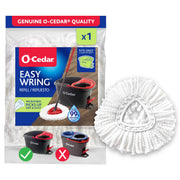 EasyWring Spin Mop Microfiber Refill by O-Cedar – 1 Count (Pack of 1), Microfiber, White, Model 148474