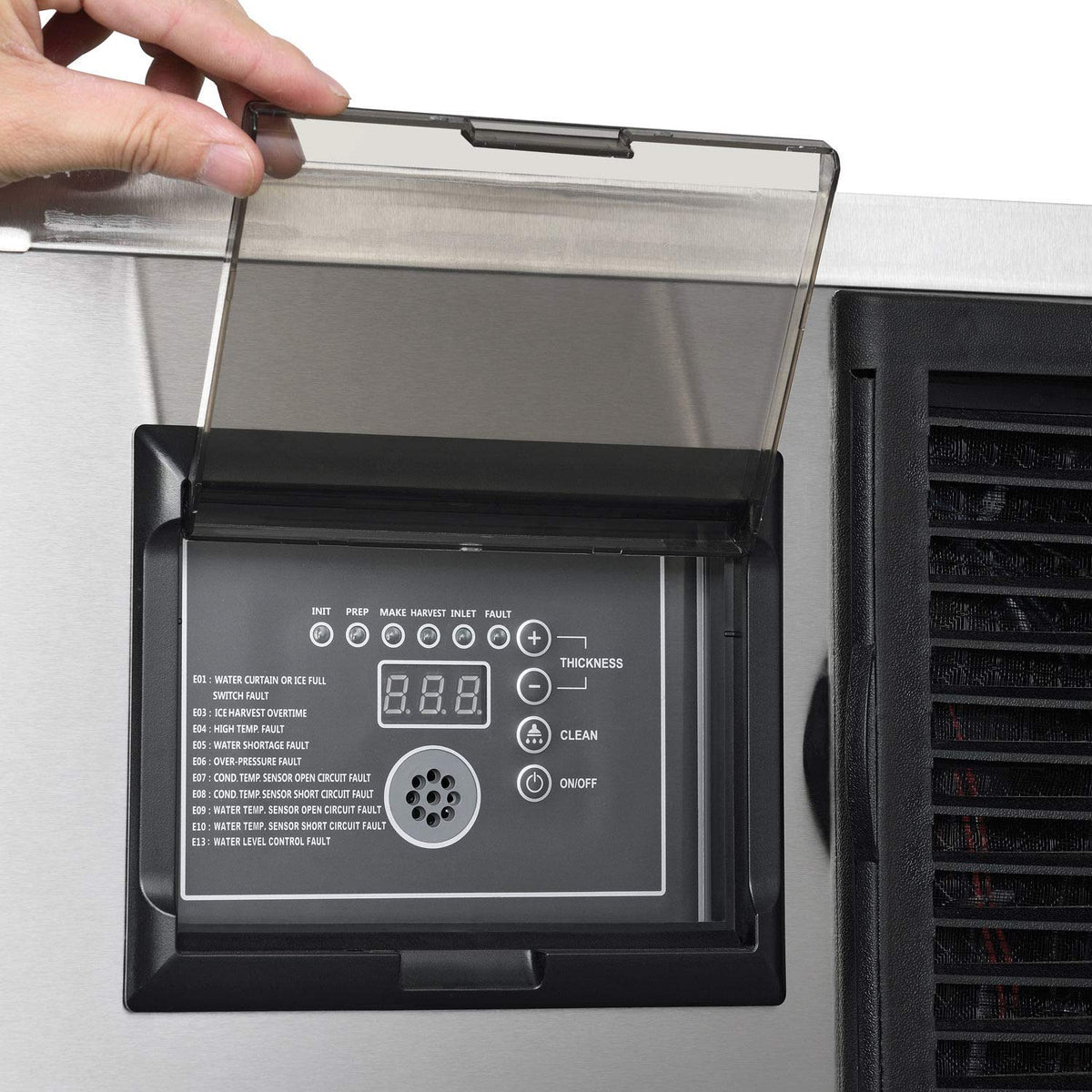 Modular Ice Maker with Bin by Nexel – 350.0 pounds, Stainless Steel, Silver, Model 243031