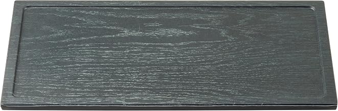 Tablecraft Serving Tray, 12.75"x 6.875" x 0.625" Black Melamine with Onyx Decal, Fits Third Size Gastronorm Crates, Decorative Professional Serving Surface for Catering, Buffet, and Display