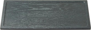 Tablecraft Serving Tray, 12.75"x 6.875" x 0.625" Black Melamine with Onyx Decal, Fits Third Size Gastronorm Crates, Decorative Professional Serving Surface for Catering, Buffet, and Display