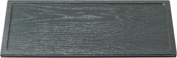 Tablecraft Serving Tray, 12.75"x 6.875" x 0.625" Black Melamine with Onyx Decal, Fits Third Size Gastronorm Crates, Decorative Professional Serving Surface for Catering, Buffet, and Display
