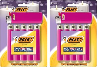 BIC Maxi Pocket Lighters, Reliable and Long-Lasting, Pink, 12-Pack