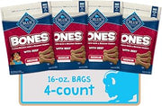 Blue Buffalo Bones Beef Medium Dog Biscuits, 16 oz, 4 ct